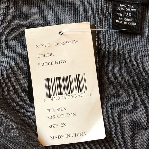 NWT! Studio g silk blend cardigan with beading - Picture 4 of 12